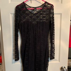 Black and mesh dress
